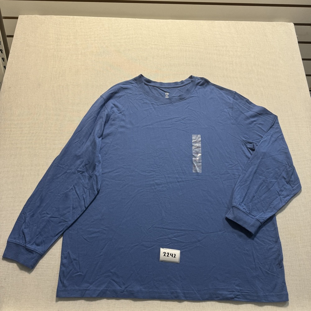 HB Long Sleeve T-Shirt Mens 2XL Blue New Without Tags